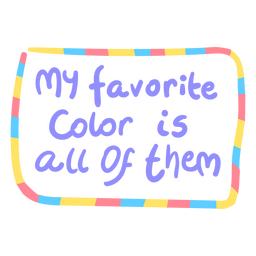 Artistic quote color badge PNG Design