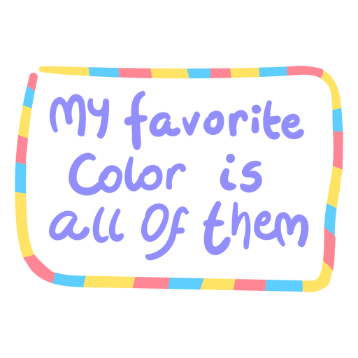 Artistic quote color badge PNG Design