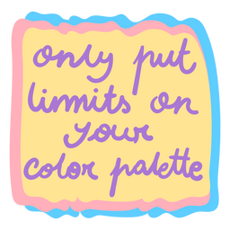Artist quote color palette badge PNG Design Transparent PNG