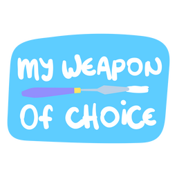 Artist brush quote badge PNG Design