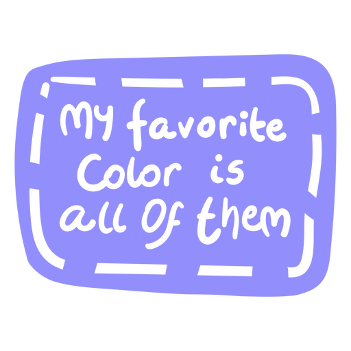 Artistic quote colors badge PNG Design