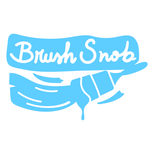 Kunstbürsten-Zitat-Abzeichen PNG-Design