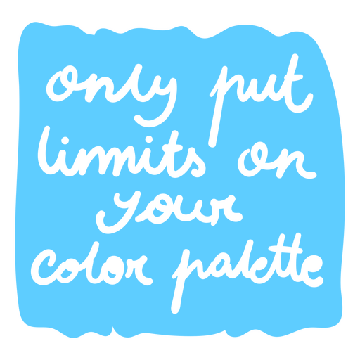 Art color palette quote badge PNG Design