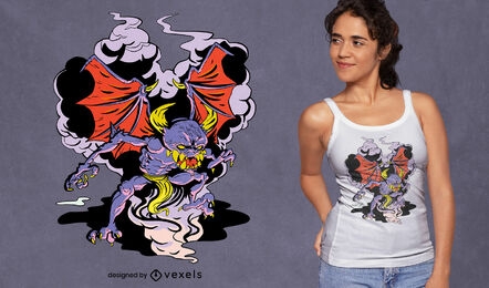 Diseño de camiseta Cupido demonio monstruo