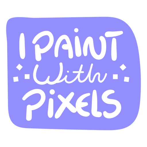 Artist pixel quote badge PNG Design