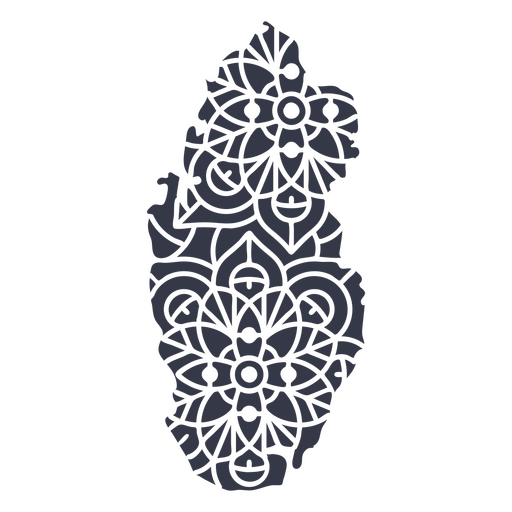 Mandala Qatar Mapa Diseño PNG