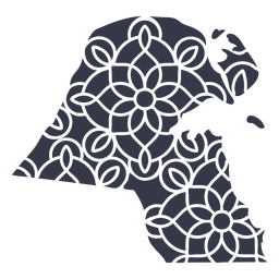 Mandala Kuwait Map PNG Design