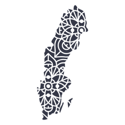 Mandala Schweden Karte PNG-Design
