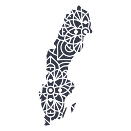 Mandala Sweden Map PNG Design Transparent PNG