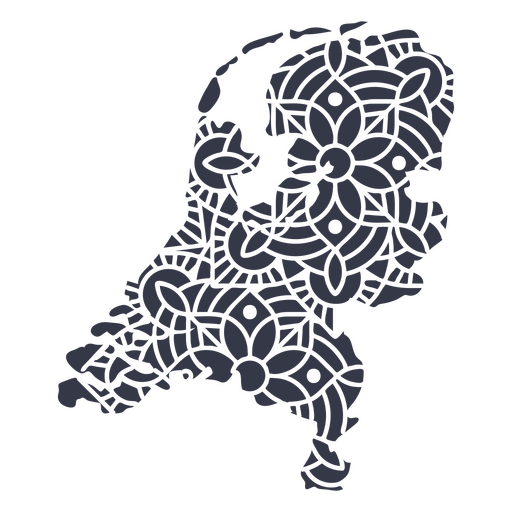 Mandala Niederlande Karte PNG-Design