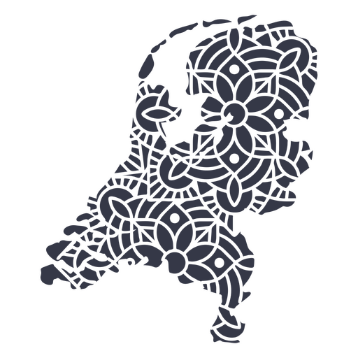 Mandala Países Bajos Mapa Diseño PNG