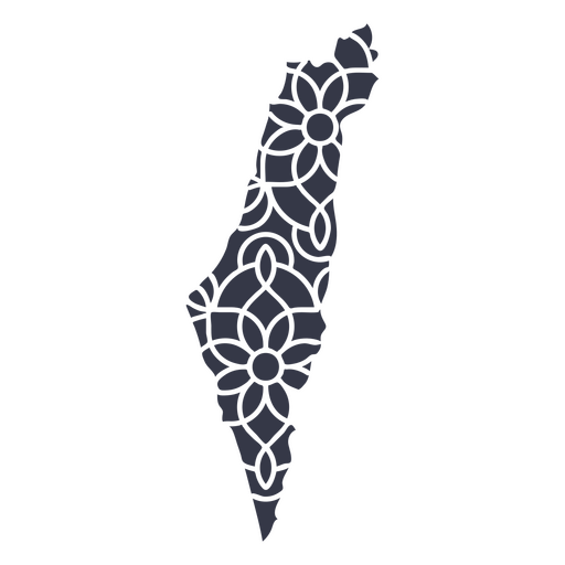 Mandala-Israel-Karte PNG-Design