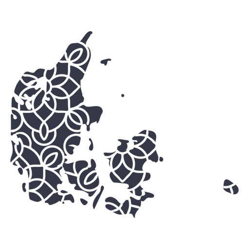 Mandala Dänemark Karte PNG-Design