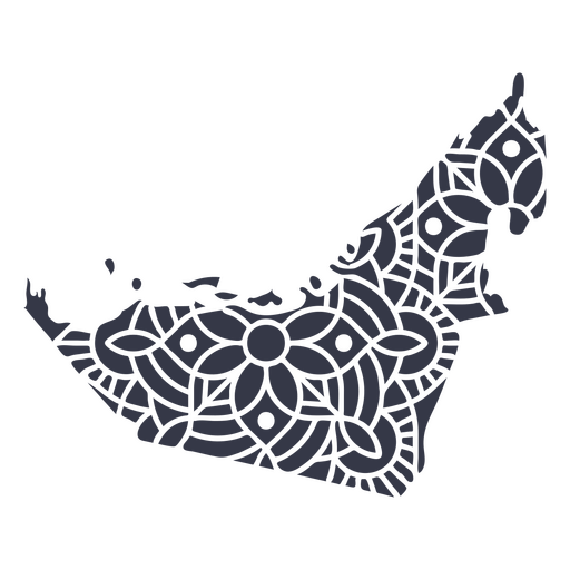Mandala Vereinigte Arabische Emirate Karte PNG-Design