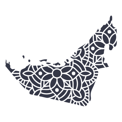 Mapa de Mandala Emirados Árabes Unidos Desenho PNG