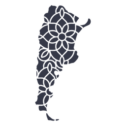 Mapa de Mandala Argentina Diseño PNG
