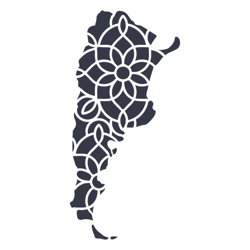 Mandala Argentina Map PNG Design