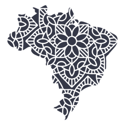 Mandala Brazil Map PNG Design