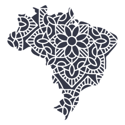 Mapa da Mandala Brasil Desenho PNG