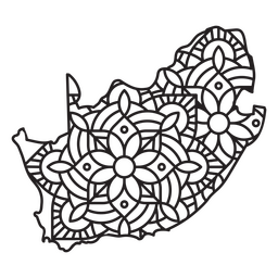 South African Mandala Map PNG Design Transparent PNG