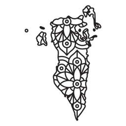 Mapa da Mandala do Bahrein Desenho PNG