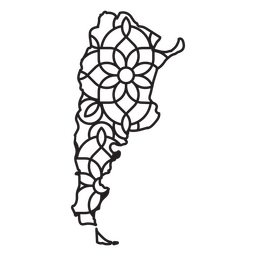 Argentina Mandala Map PNG Design Transparent PNG