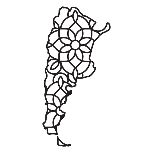 Diseño Png Y Svg De Argentina Mandala Mapa Para Camisetas 4030