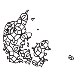 Denmark Mandala Map PNG Design Transparent PNG