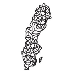 Mapa da Mandala da Suécia Desenho PNG
