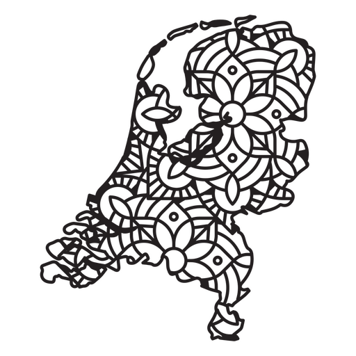 Mapa da Mandala da Holanda Desenho PNG