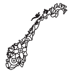 Mapa da Mandala da Noruega Desenho PNG