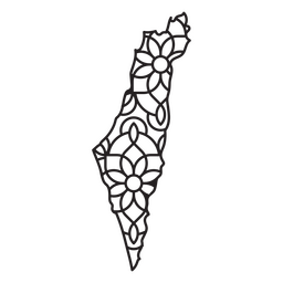 Mapa da Mandala de Israel Desenho PNG