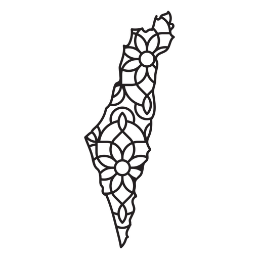 Israel-Mandala-Karte PNG-Design
