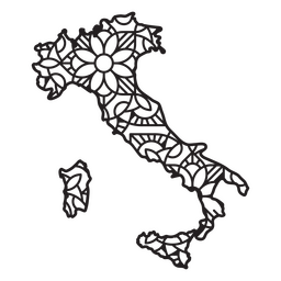 Italy Mandala Map PNG Design Transparent PNG