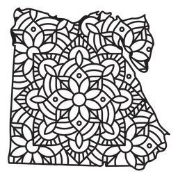 Egipto Mandala Mapa Diseño PNG