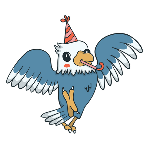 Geburtstag süßer Adlercharakter PNG-Design