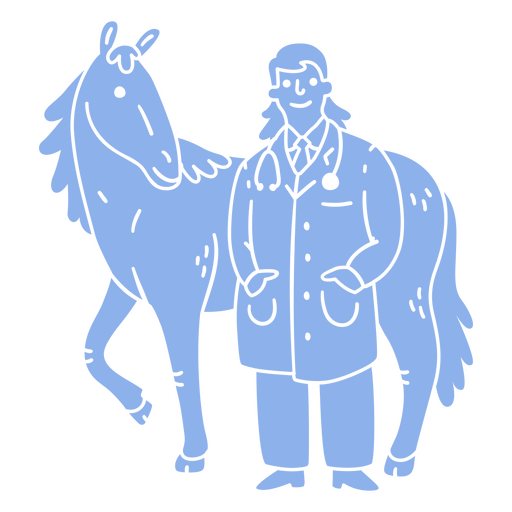 Horse veterinarian people PNG Design