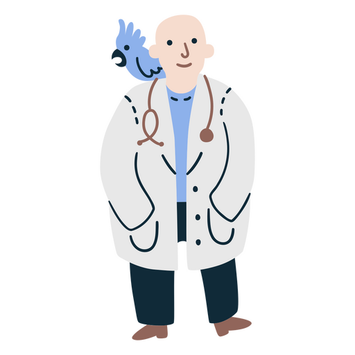 Parrot veterinarian doctor people PNG Design