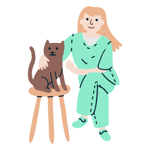 Katze Tierarzt Tiere Menschen PNG-Design