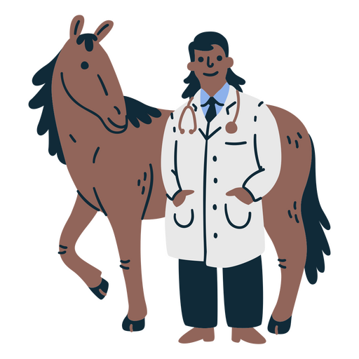 Pessoas de saúde animal de cavalo veterinário Desenho PNG