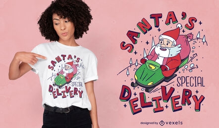 Papá Noel con diseño de camiseta de regalos.