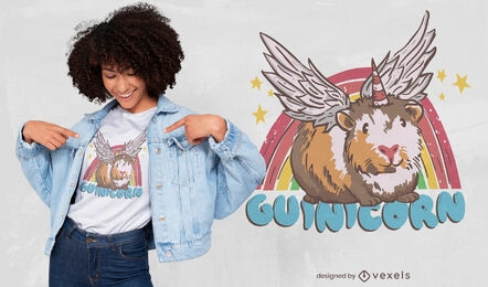Unicorn guinea pig mix t-shirt design