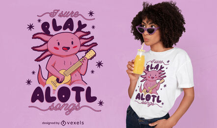 Design de camiseta de trocadilho de música axolotl