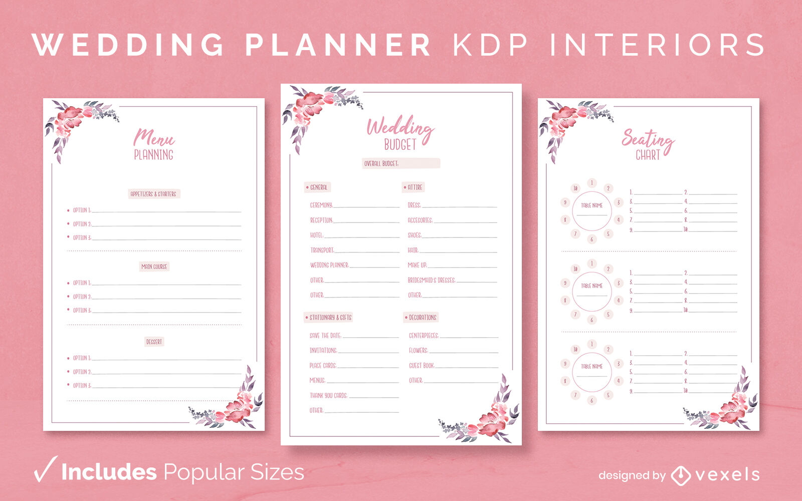 Wedding Guest Book  KDP Template Graphic by planfantastic · Creative  Fabrica