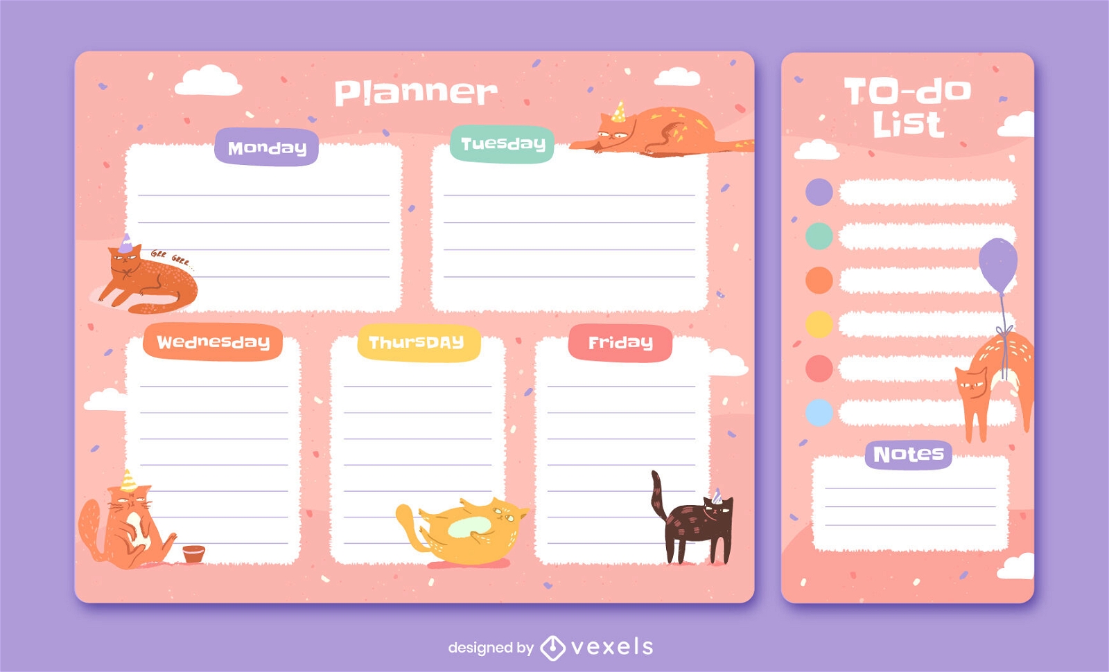 Cats planner design template