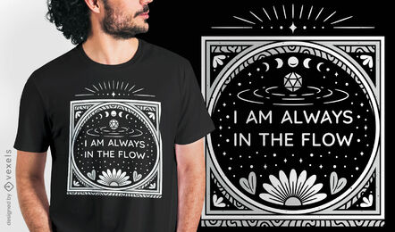 Sempre no design de t-shirt de fluxo