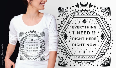 Alles was ich brauche Zitat T-Shirt Design