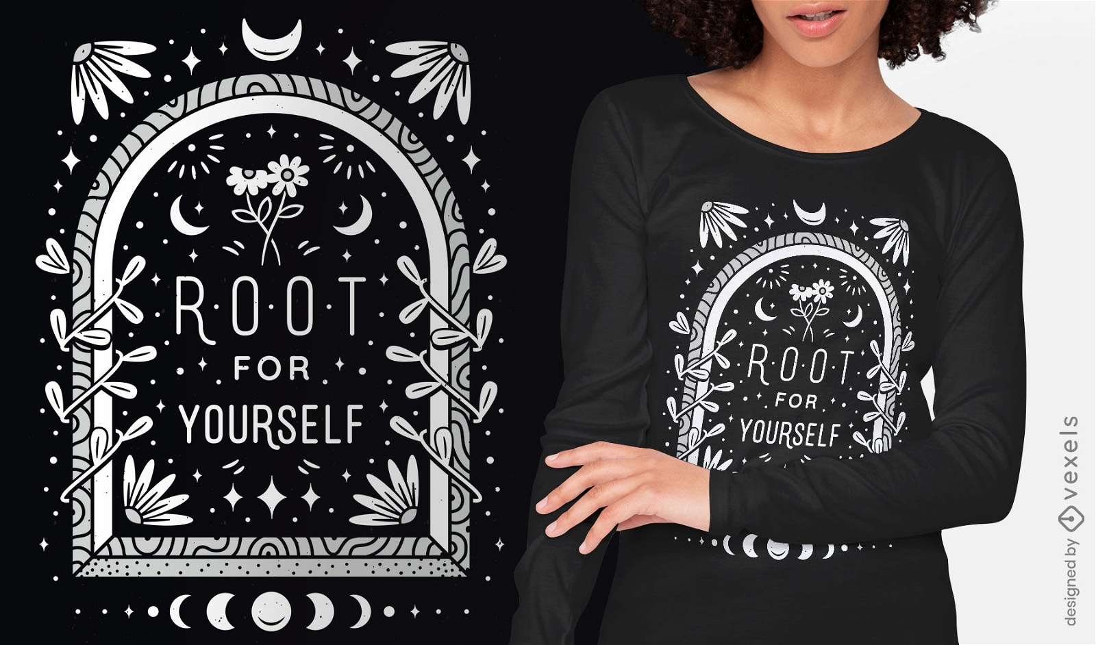 Root for yourself quote t-shirt design