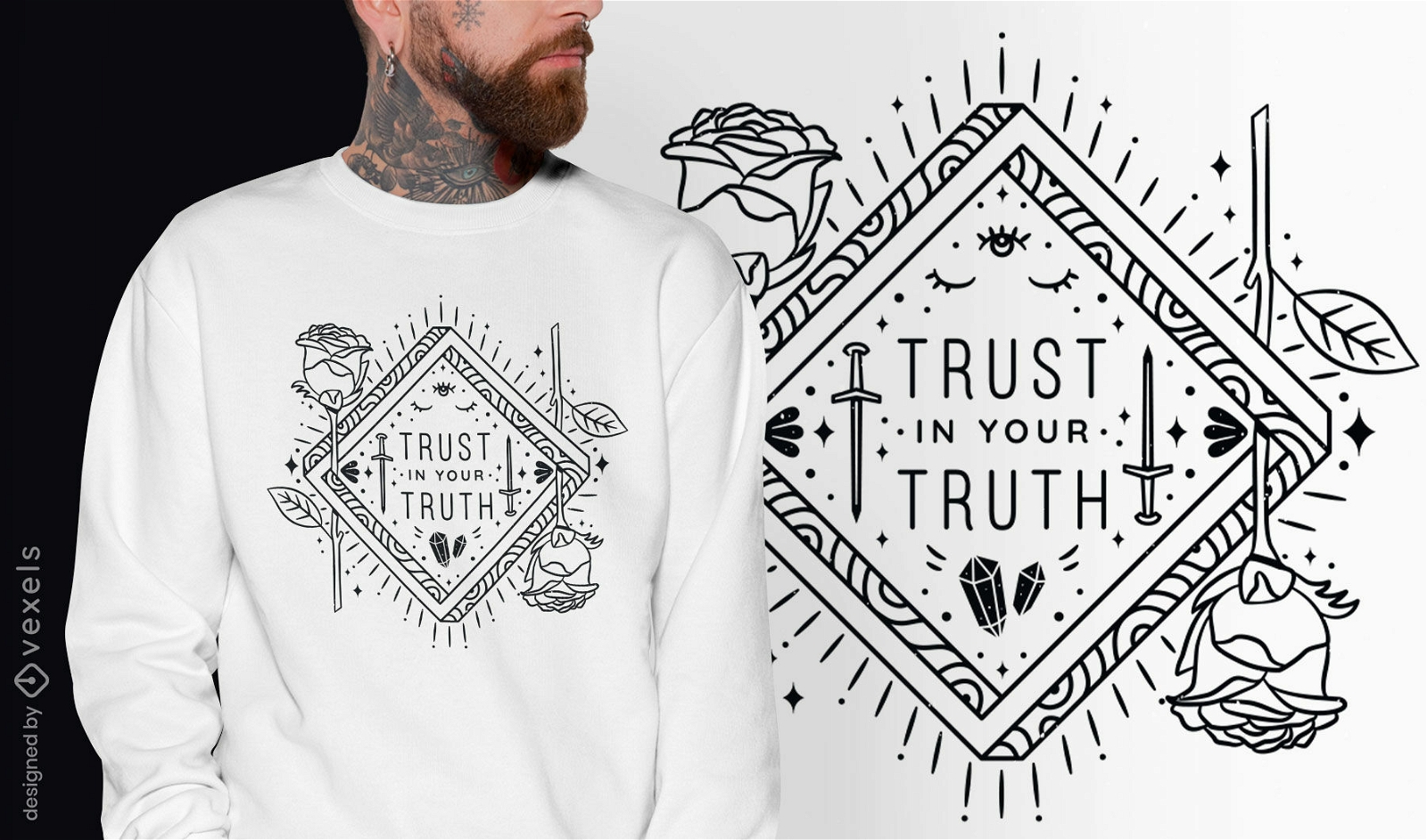 Confía en tu verdad diseño de camiseta