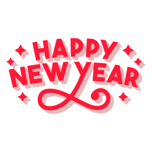 Happy New Year holiday quote  PNG Design